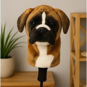 Cuddle Clones Boxer Dog Golf Headcover Plush Driver NWT